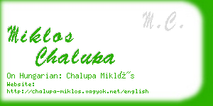 miklos chalupa business card